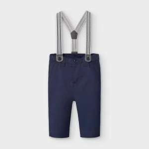PANTALONE MAYORAL NEONATO BLU CON BRETELLE