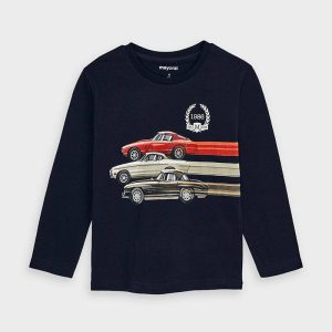 T-SHIRT MAYORAL BIMBO BLU CON STAMPA AUTOMOBILI