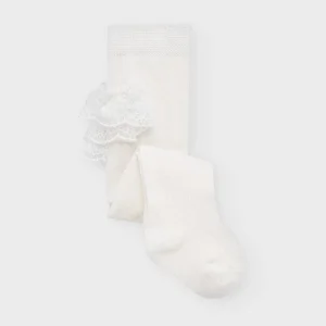 CALZA NEONATA CON VOLANT BIANCA MAYORAL