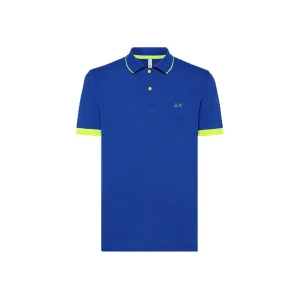 POLO SUN68 BLUETTE LOGO GIALLO FLUO