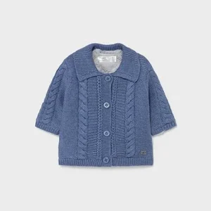 CARDIGAN AZZURRO MAYORAL CON ECO-PELLICCIA INTERNA