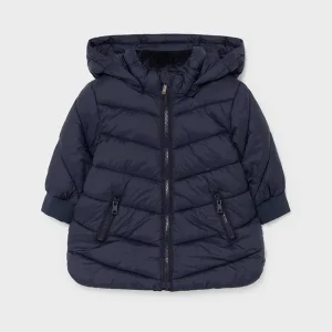 PIUMINO MAYORAL BLU CON CAPPUCCIO