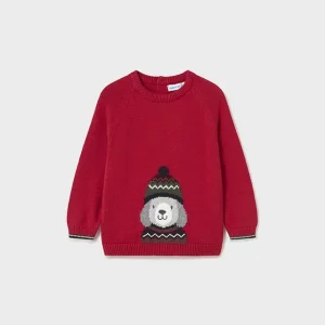 MAGLIA ROSSA MAYORAL CON INTARSI