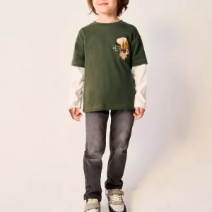 T-SHIRT MAYORAL EFFETTO SOVRAPPOSTO CON STAMPA DAVANTI E DIETRO