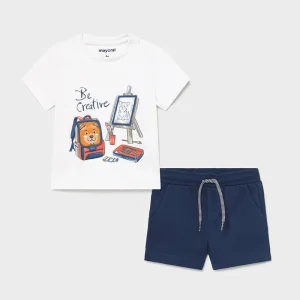 COMPLETO CORTO NEONATO T-SHIRT E PANTALONE MAYORAL