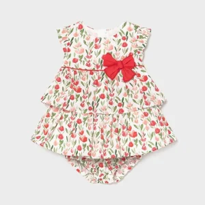 ABITO MAYORAL NEONATA CON CULOTTE ABBINATA FANTASIA TULIPANI