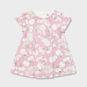 ABITO NEONATA MAYORAL ROSA FIORI BIANCHI