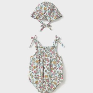 PAGLIACCETTO MAYORAL FIORATO CON CAPPELLINO ABBINATO