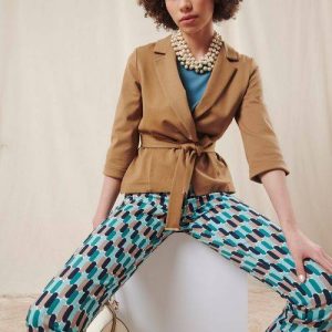 PANTALONI THE ABITO FANTASIA MATTONCINI COLORATI