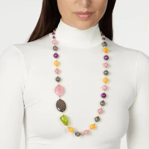 COLLANA LUNGA SODINI CON PIETRE MULTICOLOR