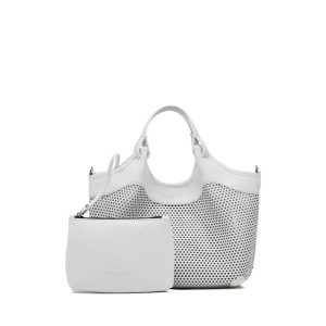 BORSA “DUA” GIANNI CHIARINI BIANCA TRAFORATA