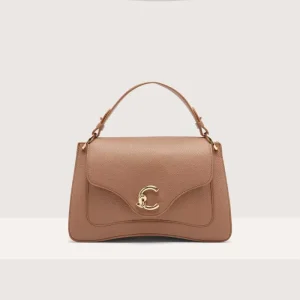 BORSA MEDIUM COCCINELLE CON LOGO DORATO