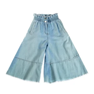 PANTALONE FUN FUN CELESTE A GAMBA LARGA