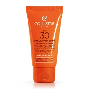 Crema viso abbronzante SPF30 protezione globale anti-età – Collistar