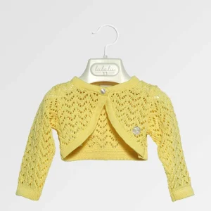 CARDIGAN LALALÙ NEONATA GIALLO