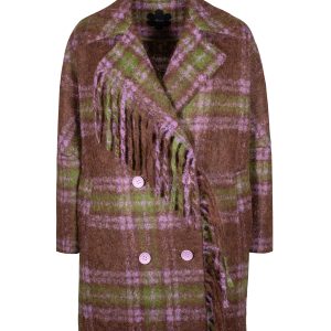 Giaccone tartan doppiopetto MOUCHE