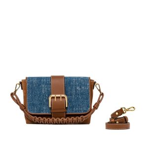 BORSA GIANNI CHIARINI “TEZETA” JEANS E CUOIO