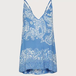 TOP 19.70 NINETEEN SEVENTY CELESTE CON STAMPA BANDANA