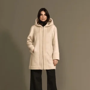 MONTONE ECOLOGICO WHITE WISE CON ZIP E CAPPUCCIO