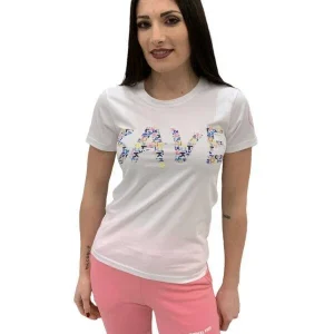 T-SHIRT SAVE THE DUCK BIANCA CON STAMPA LOGO