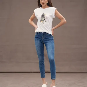 T-SHIRT WHITE WISE CON STAMPA VESPA