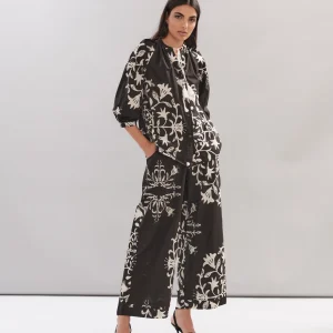 PANTALONE WHITE WISE AMPIO FANTASIA BIANCA E NERA