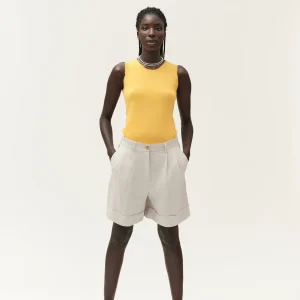 SHORTS WHITE WISE CON PENCES IN MISTO LINO