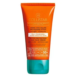 Crema viso solare SPF50+ protezione attiva pelli sensibili – Collistar