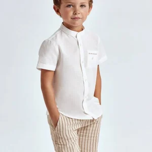 COMPLETO MAYORAL BIMBO CAMICIA BERMUDA A RIGHE