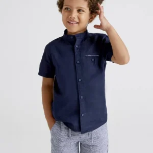 COMPLETO MAYORAL BIMBO CAMICIA BERMUDA BLU E BIANCO