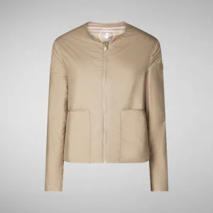 PIUMINO LEGGERO SAVE THE DUCK BEIGE “NEVA”