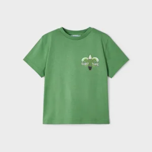 T-SHIRT MAYORAL VERDE STAMPA SURF DAVANTI E DIETRO