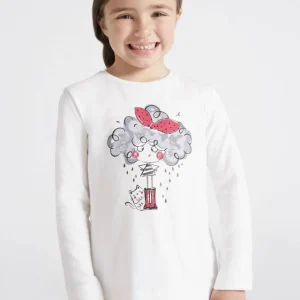 T-SHIRT MANICA LUNGA MAYORAL BIANCA CON STAMPA BIMBA