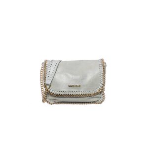 BORSA A TRACOLLA MARC ELLIS AVORIO CON CATENA ORO