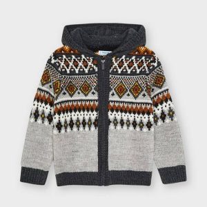 GIACCA IN MAGLIA MAYORAL GRIGIA CON FANTASIA