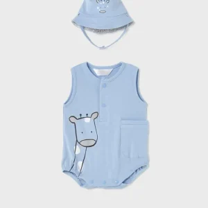 PAGLIACCETTO MAYORAL CELESTE CON CAPPELLINO ABBINATO