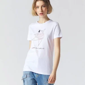 T-SHIRT CON STAMPA BALLERINA MANILA GRACE