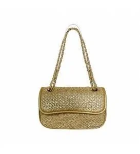 TRACOLLINA MIA BAG IN RAFIA ORO