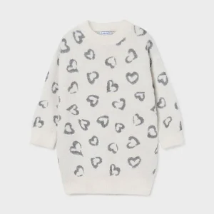 ABITO MAYORAL BIANCO CON CUORI GRIGI