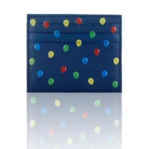 PORTAFOGLIO VIP FLAP BLU CON PALLONCINI COLORATI